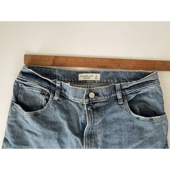 Abercrombie & Fitch 90s Straight Leg Ultra High Rise 12R jeans women’s - Picture 3 of 8